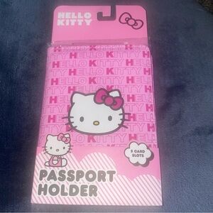 Hello Kitty Sanrio "5 Card Slots" Passport Holder Cute Travel Wallet - New